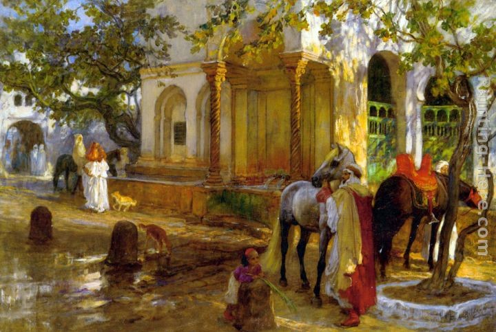Frederick Arthur Bridgman At The Fountain